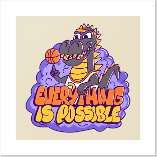 Basketball Dino Posters and Art